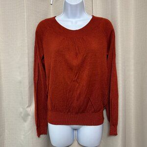 Judith Hart Silk Blend Pullover Sweater Women's Size Medium Burnt Sienna